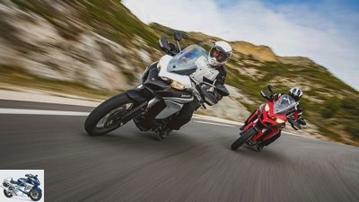 Ducati Multistrada 950 and Ducati Multistrada 1200 in comparison test
