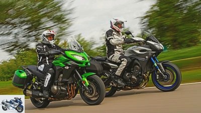 Kawasaki Versys 1000 Tourer and Yamaha MT-09 Tracer in comparison test