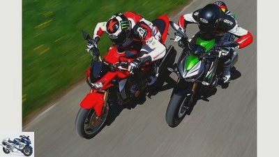 Kawasaki Z 1000 - model years 2004 and 2014 in a comparison test
