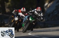Kawasaki Z 800 versus Yamaha FZ8 in MOTORCYCLE group test