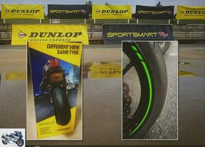Tires - Testing of the new Dunlop SportSmart TT motorcycle tire: first sensations in the rain ... -