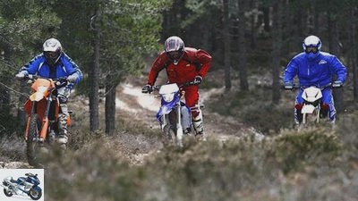 Comparison test of 250 cc sports enduro bikes