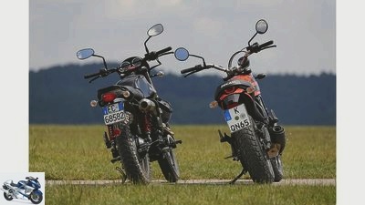 Ducati Scrambler Sixty2 and Moto Guzzi V7 II Scrambler in comparison test