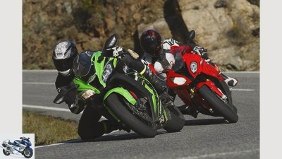 Kawasaki ZX-10R and BMW S 1000 RR in a comparison test