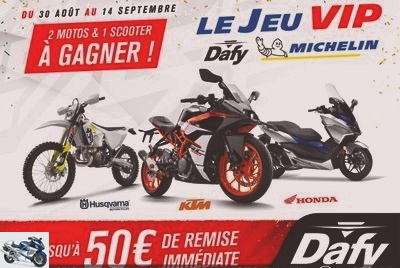 Practical - Two motorcycles and a scooter to be won for those new to the Dafy Moto space -