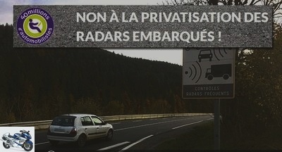 Radars - Large digital demonstration against private radar cars -
