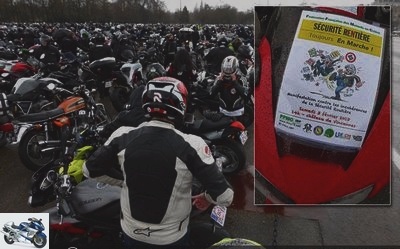 Radars - Motorcyclists and motorists march through Paris against the speed limit of 80 km-h -