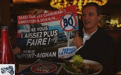 Radars - Nicolas Dupont-Aignan enters the campaign against 80 km-h -