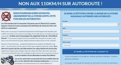 Speed ​​cameras - Online petition against 110 km-h on the motorway -