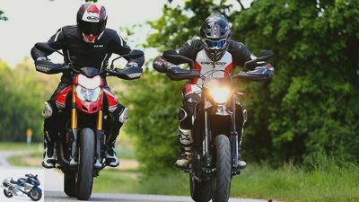 KTM 690 SMC-R and Ducati Hypermotard 950 SP in a comparison test