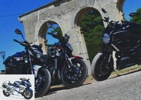 Roadster - Comparison test Diavel, B-King and Vmax: watts and show off! - Technology and couple debauchery!