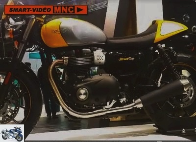 Roadster - Live video from Intermot: Triumph Bonneville T100, T100 Black and Street Cup 2017 - Used TRIUMPH