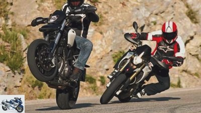 Comparison test: Ducati Hypermotard 796 against Aprilia Dorsoduro