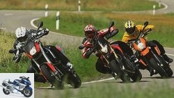 Comparison test: Ducati Hypermotard 796 against Aprilia Dorsoduro