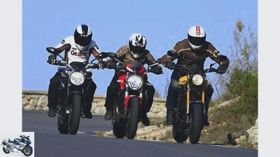 Comparison test Ducati Monster 821 Stripe, MV Agusta Brutale 800 and Yamaha XSR 900