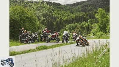 European two-cylinder bikes in a comparison test