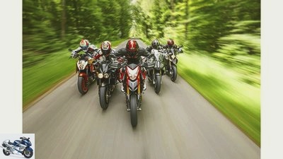 European two-cylinder bikes in a comparison test