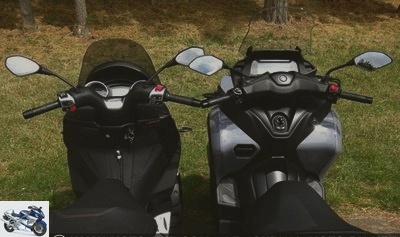 Scooter - Duel Tricity 300 Vs MP3 300 HPE Sport: Yamaha challenges the Piaggio reference! - Tricity 300 Vs MP3 300 Sport Page 1: a chair for three