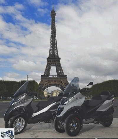Scooter - Piaggio MP3 350, 500 HPE Sport or Business test: your choice! - Piaggio MP3 2018 test page 1: three times three ...
