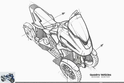 Scooters - Concept XQooder: Quadro on all terrains with its 4-wheel scooter! - Used QUADRO