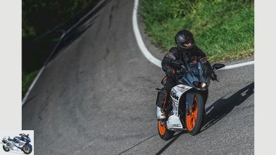 KTM RC 390 in an individual test