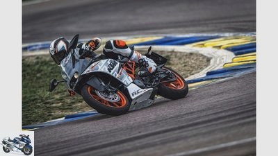 KTM RC 390 in an individual test