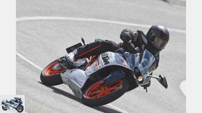 KTM RC 390 in the driving report
