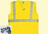 Road safety - The yellow vest on a motorcycle tries to break down! -