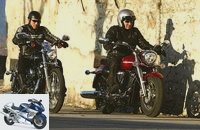 Comparison test Harley-Davidson Sportster 1200 Custom against Yamaha XVS 1300 A Midnight Star