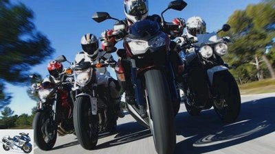 Comparison test: Honda CB 1000 R, Yamaha FZ1, Triumph Speed ​​Triple, Kawasaki Z 1000