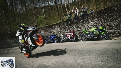 Comparison test Honda CBR 500 R, Kawasaki Ninja 400, KTM RC 390, Yamaha YZF-R3
