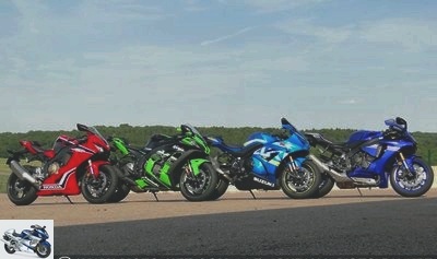 All Comparisons - 2017 Superbike comparison: CBR1000RR, GSX-R1000R, YZF-R1, ZX-10R - CBR1000RR, GSX-R1000R, YZF-R1, ZX-10R - Page 1: Static