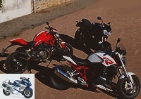 All Comparisons - 2015 R1200R Vs Monster 1200S Vs Speed ​​Triple: BCBG roadsters! - Dynamics: BMW and Ducati see Triple!
