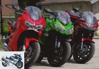 All Comparisons - VFR800F, Z1000SX or CBF1000F: Each His Way! - VFR, SX and CBF attack hard in the Doubs
