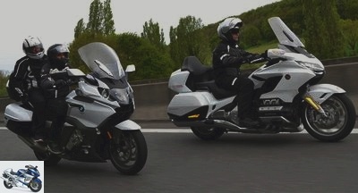 All the Duels - Duel BMW K1600GTL Vs Honda GoldWing 2018: the cruise clashes ... - K1600GTL Vs GoldWing - page 1: Two liners in a pond