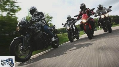 Comparative test of naked bikes from Germany, Austria, USA, Great Britain