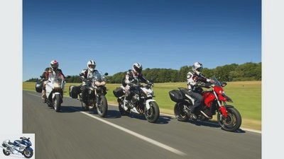Comparison test motorcycles 800 class