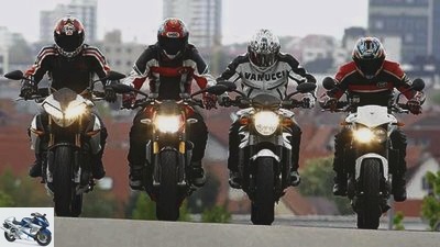 Comparison test of naked bikes from Italy