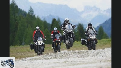 Middle-class adventure bikes at the 2015 Alpen Masters
