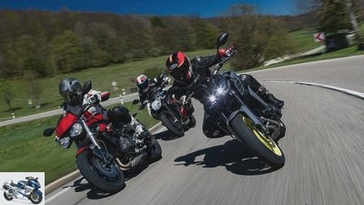Middle class naked bikes in comparison test