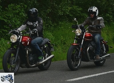 All Duels - Duel Street Twin Vs V9 Roamer: two great classics clash - Dynamic: the neo Street leaves the V9 in the retro