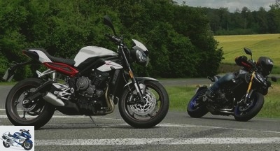 All Duels - Duel Triumph Street Triple R Vs Yamaha MT-09 SP 2018: triple muse! - Street Triple R Vs MT-09 SP - Page 3: practical aspects and equipment