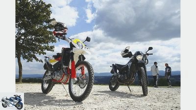 Comparison test between the SWM RS 650 R and the Yamaha XT 660 R