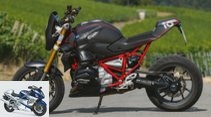 Comparison test Wunderlich-BMW R 1200 R Ducati Multistrada 1260 Pikes Peak