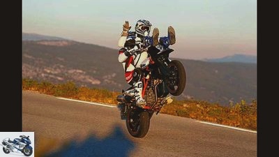 KTM and Husqvarna motorcycles in supermoto style
