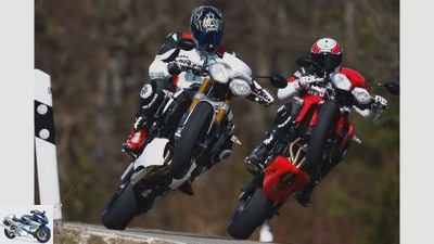 Naked bikes from Ducati, Triumph and Yamaha put to the test