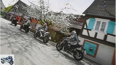 Naked bikes with four-cylinder engines in the test