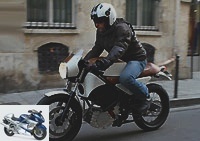 All Tests - Electric motorcycle test: H-KER Electric Racer - Contact with the French E-Cafe Racer