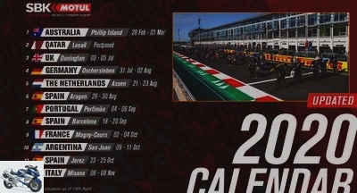 WSBK - 2020 World Superbike and World Supersport race calendar -