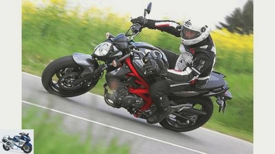 Yamaha MT-07, Kawasaki ER-6, Suzuki Gladius 650 and Ducati Monster in the test